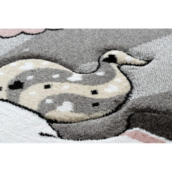 Dywany Łuszczów, Detský kusový koberec Petit Unicorn grey kruh, 120x120 (priemer) kruh, šedá, detská izba