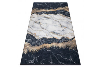 Dywany Łuszczów, Kusový koberec ANDRE Marble 1124, 120x170, čiernobiela, chodba / predsieň