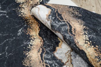 Dywany Łuszczów, Kusový koberec ANDRE Marble 1124, 160x220, čiernobiela, chodba / predsieň