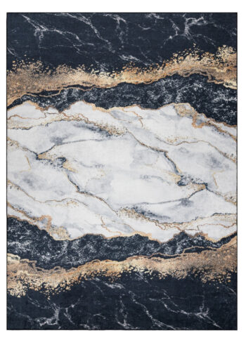 Dywany Łuszczów, Kusový koberec ANDRE Marble 1124, 80x150, čiernobiela, chodba / predsieň