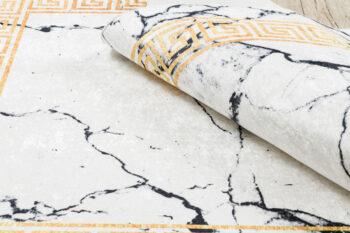 Dywany Łuszczów, Kusový koberec ANDRE Marble 1126, 160x220, biela, chodba / predsieň