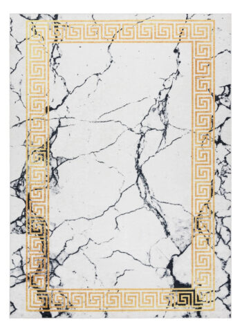 Dywany Łuszczów, Kusový koberec ANDRE Marble 1126, 80x150, biela, chodba / predsieň