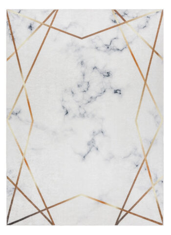 Dywany Łuszczów, Kusový koberec ANDRE Marble 1220, 120x170, biela, chodba / predsieň