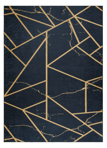 Dywany Łuszczów, Kusový koberec ANDRE Marble 1222, 80x150, čierna, chodba / predsieň