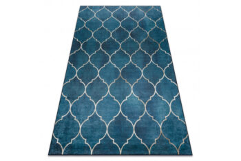 Dywany Łuszczów, Kusový koberec ANDRE Maroccan trellis 1181 blue, 160x220, modrá, chodba / predsieň