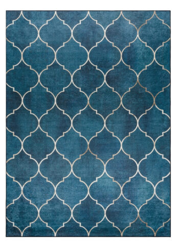 Dywany Łuszczów, Kusový koberec ANDRE Maroccan trellis 1181 blue, 160x220, modrá, chodba / predsieň