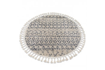 Dywany Łuszczów, Kusový koberec Berber Agadir G0522 cream and grey kruh, 120x120 (priemer) kruh, béžová, chodba / predsieň