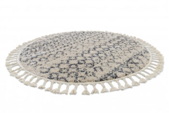 Dywany Łuszczów, Kusový koberec Berber Agadir G0522 cream and grey kruh, 120x120 (priemer) kruh, béžová, chodba / predsieň