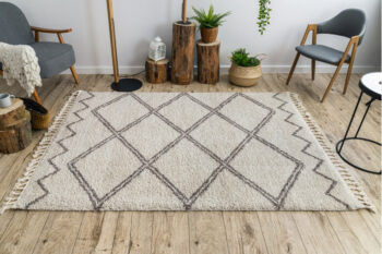 Dywany Łuszczów, Kusový koberec Berber Asila B5970 cream and brown, 200x290, béžová, obývacia izba