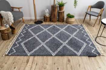 Dywany Łuszczów, Kusový koberec Berber Asila B5970 grey and white, 120x170, šedá, obývacia izba