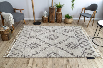Dywany Łuszczów, Kusový koberec Berber Fez G0535 cream and brown, 180x270, béžová, obývacia izba