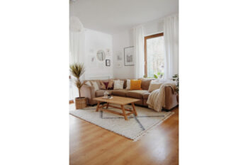 Dywany Łuszczów, Kusový koberec Berber Maknes B5910 cream and grey, 160x220, biela, obývacia izba
