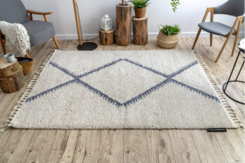 Dywany Łuszczów, Kusový koberec Berber Maknes B5910 cream and grey, 160x220, biela, obývacia izba