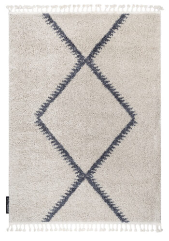Dywany Łuszczów, Kusový koberec Berber Maknes B5910 cream and grey, 160x220, biela, obývacia izba