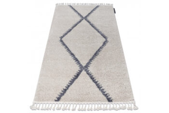 Dywany Łuszczów, Kusový koberec Berber Maknes B5910 cream and grey, 160x220, biela, obývacia izba