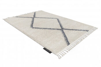 Dywany Łuszczów, Kusový koberec Berber Maknes B5910 cream and grey, 160x220, biela, obývacia izba