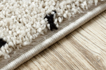 Dywany Łuszczów, Kusový koberec Berber Syla B752 dots cream, 80x150, biela, kancelária