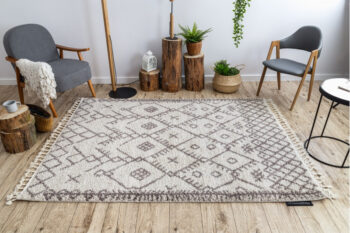 Dywany Łuszczów, Kusový koberec Berber Tanger B5940 cream and brown, 160x220, béžová, obývacia izba