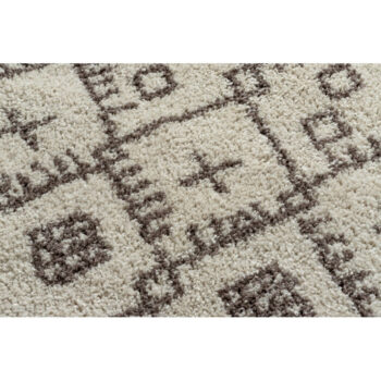 Dywany Łuszczów, Kusový koberec Berber Tanger B5940 cream and brown kruh, 160x160 (priemer) kruh, biela, obývacia izba