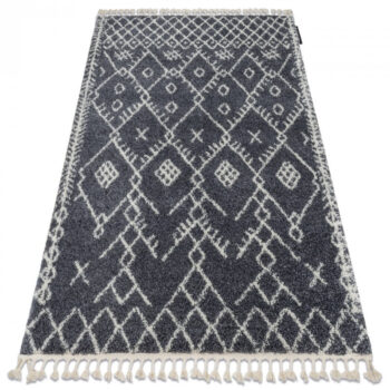 Dywany Łuszczów, Kusový koberec Berber Tanger B5940 grey and white, 140x190, šedá, obývacia izba