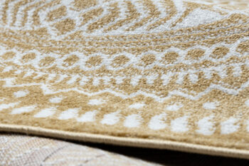 Dywany Łuszczów, Kusový koberec Napkin gold kruh, 100x100 (priemer) kruh, žltá, chodba / predsieň