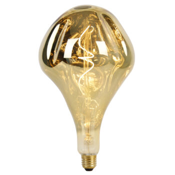 E27 Stmievateľná LED žiarovka G165 Zrkadlové zlato 6W 100lm 1800K