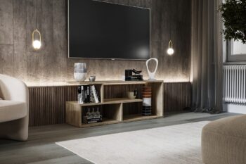 EDELIX je televízny stolík v modernom a jednoduchom prevedení. Farebné prevedenie: dub Craft. Disponuje jednou polickou na odloženie časopisov, ovládača na TV a podobne.Stolík je vyrobený z kvalitnej LTD dosky, sa jednoducho udržiavaRozmery:šírka - 100 cmvýška - 40 cmhĺbka - 29.6 cm.Dodávame v demontovanom stave. 