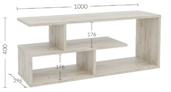 EDELIX je televízny stolík v modernom a jednoduchom prevedení. Farebné prevedenie: dub Craft. Disponuje jednou polickou na odloženie časopisov, ovládača na TV a podobne.Stolík je vyrobený z kvalitnej LTD dosky, sa jednoducho udržiavaRozmery:šírka - 100 cmvýška - 40 cmhĺbka - 29.6 cm.Dodávame v demontovanom stave. 