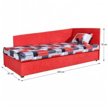 Čalúnená jednolôžková posteľ Edvin 4 Lux P P v červenej farbe s moderným vzorom je ideálnym riešením pre tých, ktorí hľadajú štýlové a praktické riešenie do svojej spálne. Táto posteľ je navrhnutá tak, aby poskytovala maximálny komfort a funkčnosť, pričom jej elegantný dizajn zaručuje, že sa…