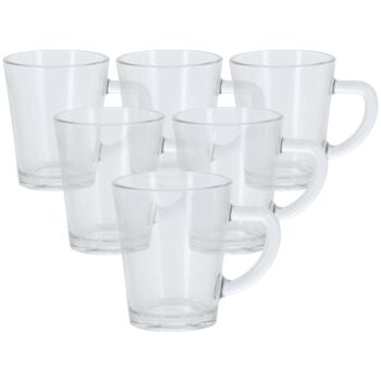 EH 6-dielna sada sklenených šálok na expresso, 70 ml