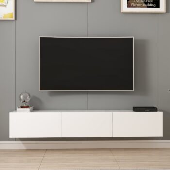 Závesný TV stolík EIZA – Škandinávska elegancia pre vašu obývaciu izbuZávesný TV stolík EIZA je dokonalou voľbou pre moderné interiéry, kde je kladený dôraz na jednoduchosť a funkčnosť. Jeho škandinávsky dizajn v elegantnej bielej farbe dodá vašej obývačke svieži a čistý vzhľad. Vďaka trom plným dvierkam ponúka praktický úložný priestor pre vaše multimediálne zariadenia, káble a ďalšie príslušenstvo.Hlavné vlastnosti produktu:Typ tovaru: Závesný TV stolíkVhodné do miestnosti: Obývacia izbaMateriál: Melamín, VT laminátRozmery: 30 x 180 x 32 cmFarba: BielaVybavenie: Dvierka plnéŠtýl: ŠkandinávskyPočet dvierok: 3Hrúbka materiálu: 18 mmDodatočné informácie: Dodávame v demonteTV stolík EIZA je navrhnutý tak, aby šetril priestor a zároveň poskytoval dostatok miesta pre vaše veci. Jeho závesná konštrukcia uľahčuje údržbu podlahy a vytvára moderný vzhľad interiéru. Zaobstarajte si závesný TV stolík EIZA a vychutnajte si štýlovú a funkčnú obývaciu izbu!