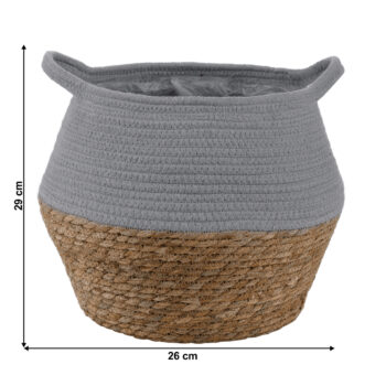 Pletený kôš Elif 26x29 cm v elegantnej kombinácii sivej a prírodnej farby je ideálnym doplnkom pre váš interiér. Tento moderný kôš od značky KONDELA je navrhnutý tak, aby spĺňal nielen estetické, ale aj praktické požiadavky na úložný priestor. Vďaka svojmu okrúhlemu tvaru a kompaktným rozmerom…