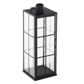 Predstavujeme vám kovový lampáš Elijar Typ 3 s výškou 56,5 cm v elegantnej čiernej farbe. Tento moderný a štýlový doplnok je ideálny pre interiérové použitie, kde dodá vášmu priestoru jedinečný vzhľad a atmosféru.