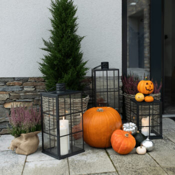 KONDELA Elijar Typ 3 kovový lampáš 56,5 cm čierna – Obrázok 11