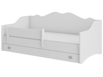 Doprajte Vašim ratolestiam to najlepšie, čo im môžete dať v podobe detskej postele s matracom a úložným priestorom ELIN 80x160 cm v nádhernej kombinácii bielej s jemnými ružovými úchytkami v tvare srdiečok. Farba použitá na náter je ekologická a odolná voči ošúchaniu. Súčasťou postele je praktický…