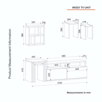 Predstavujeme ELIOT, obývaciu stenu, ktorá prináša do vašej obývačky elegantný a moderný dizajn. Táto štýlová zostava v kombinácii bielej a orechovej farby je navrhnutá tak, aby poskytovala praktické a estetické riešenie pre vaše multimediálne zariadenia a ďalšie potreby.Detailné špecifikácieTyp tovaru: Obývacia stenaMateriál: Kvalitná LTD s hrúbkou materiálu 18 mm, zaisťujúca odolnosť a dlhú životnosť.Rozmery:TV stolík: 123.2 x 29.5 x 41.8 cmNástenná polica: 35 x 14.5 x 38.6 cm2x odkladací stolíkFarba: Kombinácia bielej a orechovej, ktorá dodáva priestoru moderný a teplý vzhľad.Vybavenie: Regálka a dvierka plné (skrinka), poskytujúce dostatok úložného priestoru pre elektroniku, knihy alebo dekorácie.Dodatočné informácie: Odkladacie stolíky sú vsunuté dovnútra TV stolíka, čo umožňuje efektívne využitie priestoru. Produkt je dodávaný v demontovanom stave, čo uľahčuje transport a montáž.Obývacia stena ELIOT je ideálnou voľbou pre tých, ktorí hľadajú moderný a funkčný nábytok s elegantným vzhľadom. Jej kombinácia bielej a orechovej farby a minimalistický dizajn prinášajú do vášho domova sviežosť a moderný štýl.