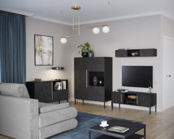 Štýlová polica z kolekcie ELJEN výborne doplní zariadenie Vašej obývačky, svoje uplatnenie však nájde aj v kancelárii, či pracovni. Pomôže Vám efektívne zorganizovať priestor a pritom mu dodá očarujúci štýl. Je vyrobená z kvalitného MDF materiálu, dvierka sa otvárajú moderným systémom push to open.Na výber dve farebné prevedenia.Rozmery (ŠxVxH): 120 x 20 x 25 cm.V našej ponuke nájdete ďalšie prvky z kolekcie ELJEN, vďaka ktorej si zariadite Vašu obývačku, či pracovňu moderne a štýlovo.Dodávame v demonte. 