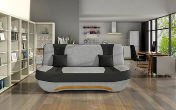 NABBI Ella II rozkladacia pohovka s úložným priestorom svetlosivá (Sawana 21) / čierna (Sawana 14) – Obrázok 2