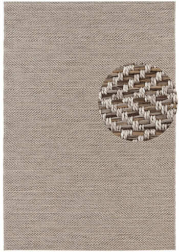 ELLE Decoration, Kusový koberec Brave 103615 natural Brown z kolekcie Elle – na von aj na doma, 200x290, béžová, chodba / predsieň