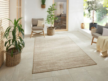 ELLE Decoration, Kusový koberec Gemini 105548 Linen z kolekcie Elle – na von aj na doma, 80x150, béžová, chodba / predsieň