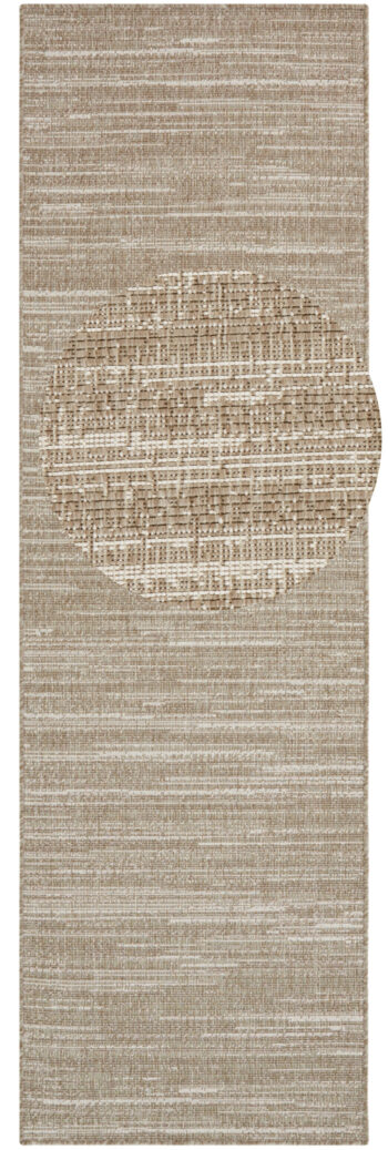 ELLE Decoration, Kusový koberec Gemini 105548 Linen z kolekcie Elle – na von aj na doma, 80x150, béžová, chodba / predsieň