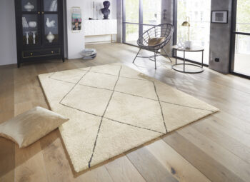 ELLE Decoration, Kusový koberec Glow 103661 Cream / Grey z kolekcie Elle, 80x150, biela, obývacia izba