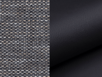 NABBI Belluno P rohová sedačka s rozkladom a úložným priestorom sivá (Berlin 01) / čierna (Soft 11) – Obrázok 4