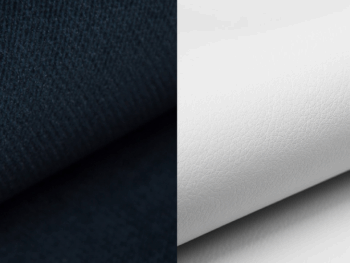 NABBI Rossano U L rohová sedačka u s rozkladom tmavomodrá / biela – Obrázok 2