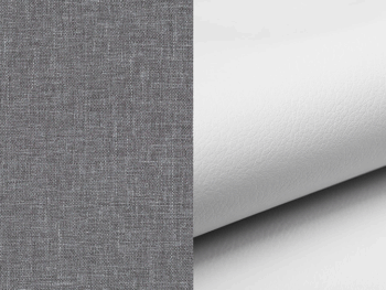 NABBI Vora P rohová sedačka s rozkladom a úložným priestorom svetlosivá / biela – Obrázok 2