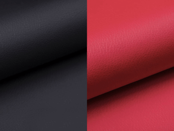 NABBI Folino 140 čalúnená manželská posteľ s roštom čierna / červená – Obrázok 2