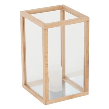 Drevený lampáš Emet Typ 3 s výškou 41 cm je elegantným doplnkom, ktorý prinesie do vášho interiéru nádych prírodnej krásy a moderného dizajnu. Vyrobený z masívneho dubu a skla, tento lampáš kombinuje tradičné materiály s moderným vzhľadom, čím vytvára jedinečný estetický zážitok.