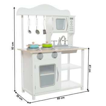 Detská kuchynka Emiel v bielej a prírodnej farbe je ideálnym doplnkom pre každé dieťa vo veku od 6 do 12 rokov, ktoré sa rado hrá na kuchára. Táto moderná kuchynka je navrhnutá tak, aby podporovala kreativitu a rozvíjala zručnosti detí pri hre. Vďaka svojmu elegantnému dizajnu a svetlým farbám…