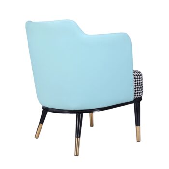 KONDELA Emren dizajnové kreslo čiernobiela / neo mint / čierna – Obrázok 5