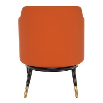 KONDELA Emren dizajnové kreslo čiernobiela / oranžová / čierna – Obrázok 8